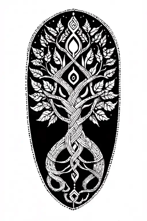 Yggdrasil Old Norse Style Knotwork