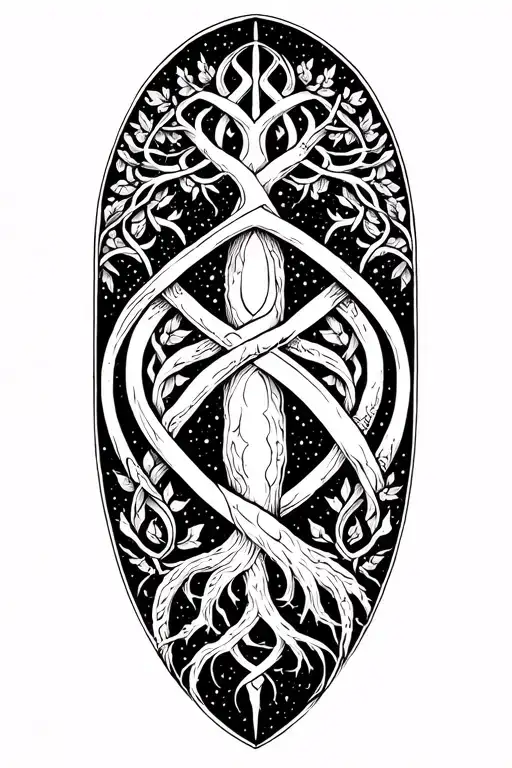 Yggdrasil Old Norse Knotwork