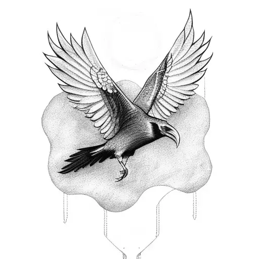 Raven With Number Three