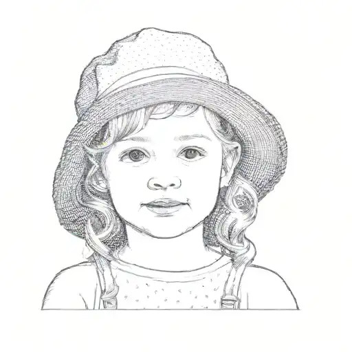 A Little Girl Wearing A Hat
