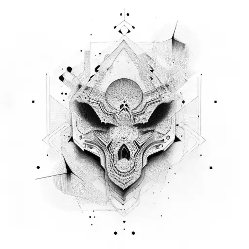 An Abstract Design Incorporating The Number 8