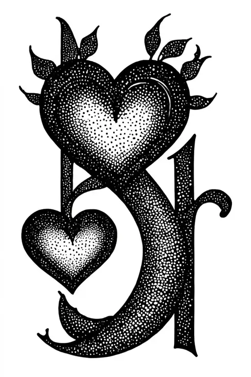 Name Written With A Heart