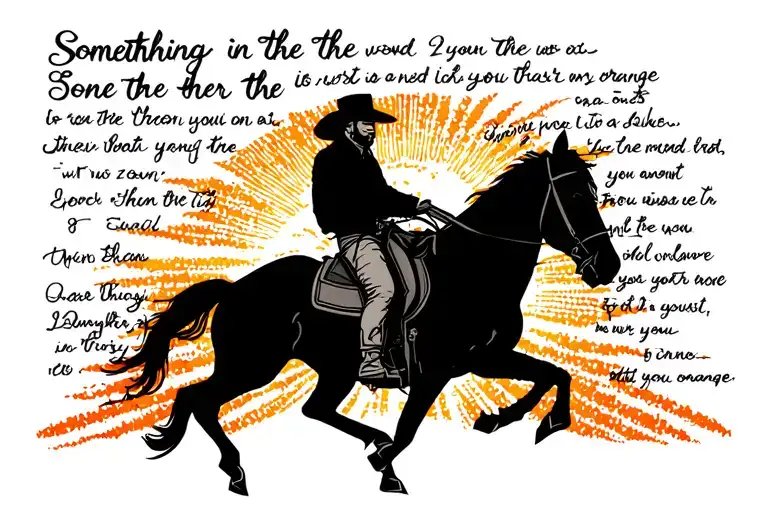 Cowboy Riding A Horse Into The Sunset With Zach Bryan Lyrics Something In The Orange