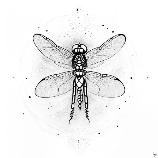 Dragonfly-shaped Hourglass With A Head Formed By A Ying Yang