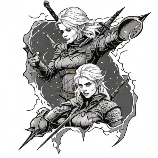 The Witcher Ciri In Lightning