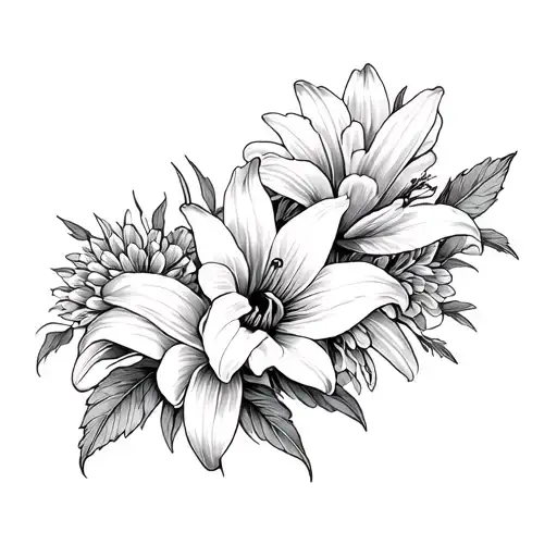 Lillies And Gerberas