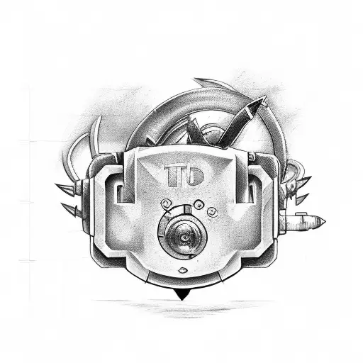 An Electrician's Tool Belt With Gaming Symbols As Tools