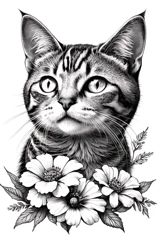 Flowers And Cats