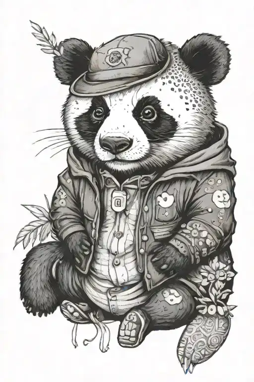 Mix A Panda And An Otter In Outfit