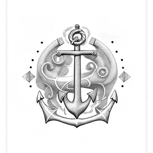 A Anchor That Forms The Initials F And E