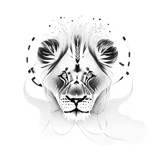 Lion With A Human Child