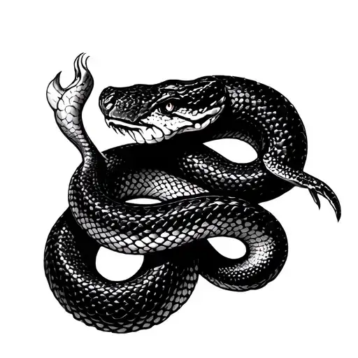 2 Snakes Eating Its Own Tail