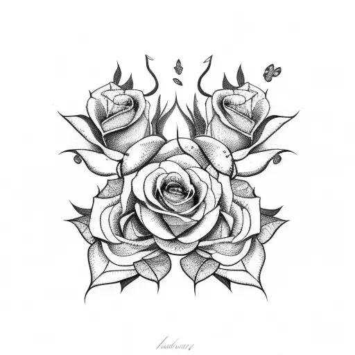 Rose Garden With Scorpion