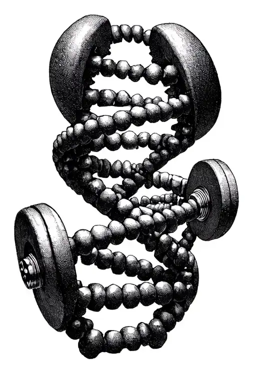 Dumbbell And Helix Dna Structure