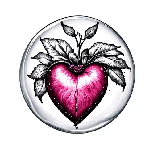 Bleeding Heart Flower Inside Of A Soap Bubble