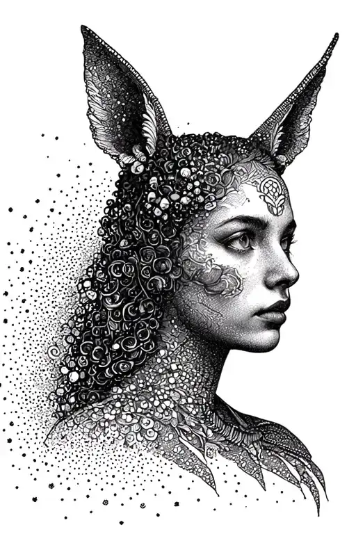 Finding Oneself With Dotted Shading Incorporating Elements