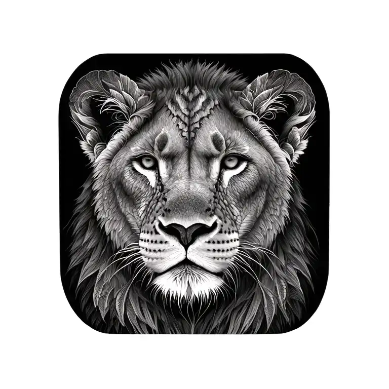 Lioness And Cub Mandala