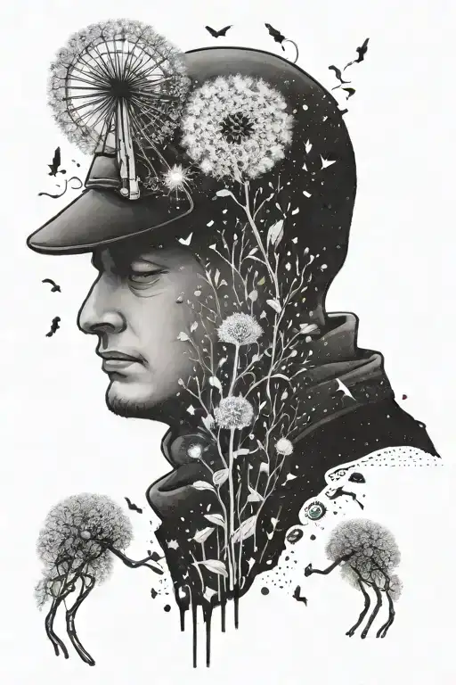 Dandelion And Lego Man Holding