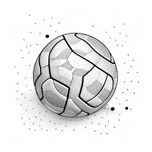 A Football And Volleyball Merging Together To Form An Energy Drink Can
