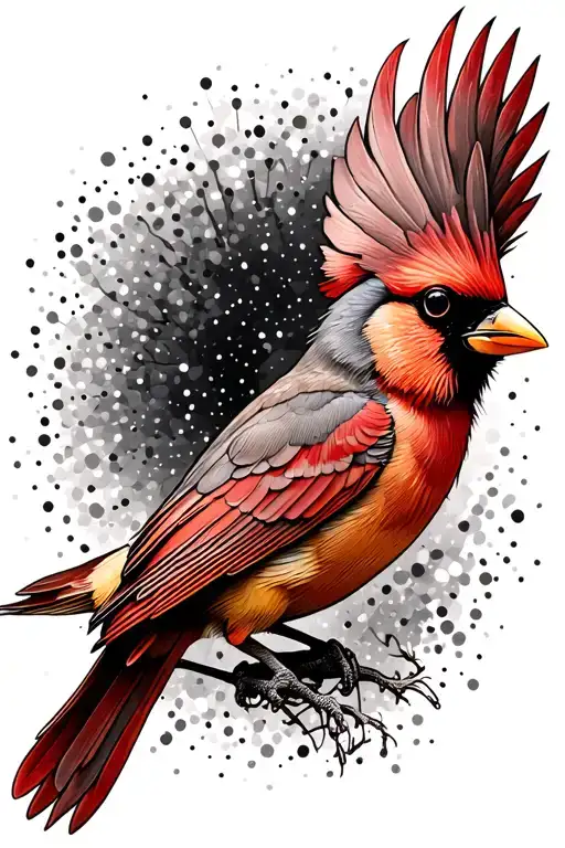 Cardinal Bird Soaring