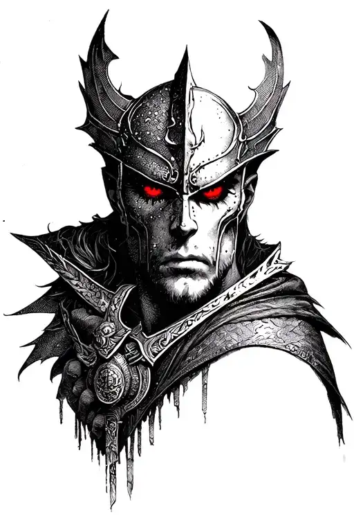 Ares With Smoking Red Eyes