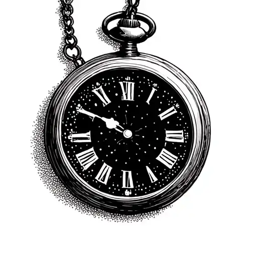 An Old Pocket Watch Fading Into Distance