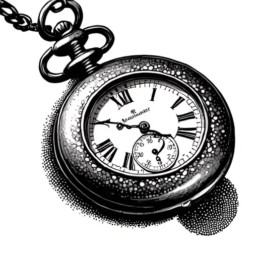 An Old Pocket Watch Fading Into The Background