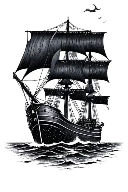 Black Pearl Ship Sailing