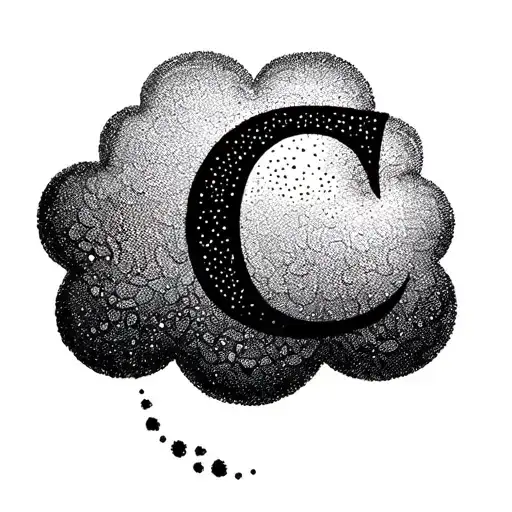 Cloud With A Hoofprint And Small Letter C