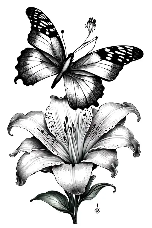 Lily And Butterfly