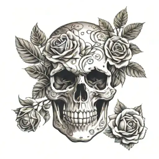 Skull And Roses Growing