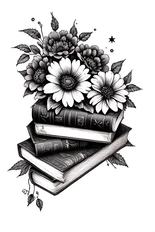 Books With Flowers And Harry Potter Star Wars