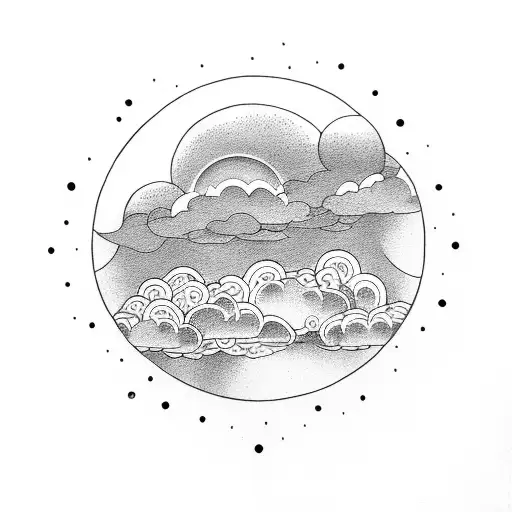 Sky With Clouds Sun Fire Rain