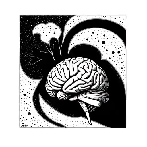 Brain Adhd Tattoo Design