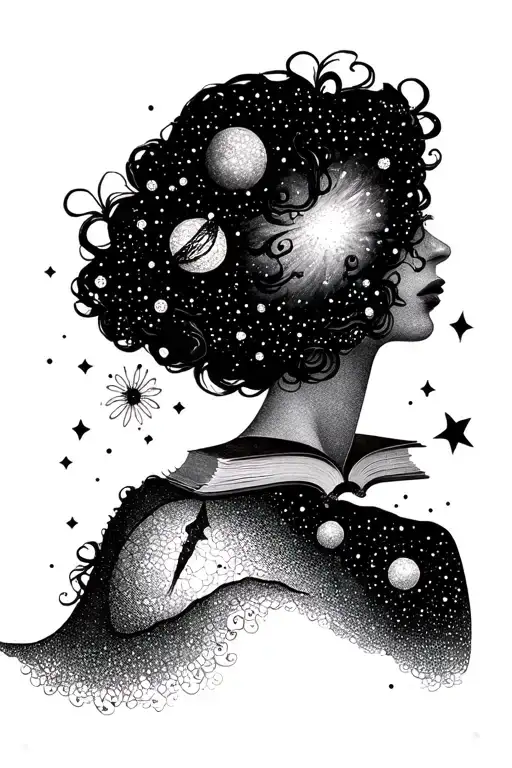 Feminine Bookish Theme With Space Elements