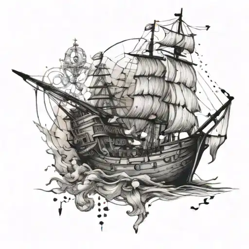 Incorporate A Map Of The Client's Favorite Place With Musical Instruments And Seafaring Elements