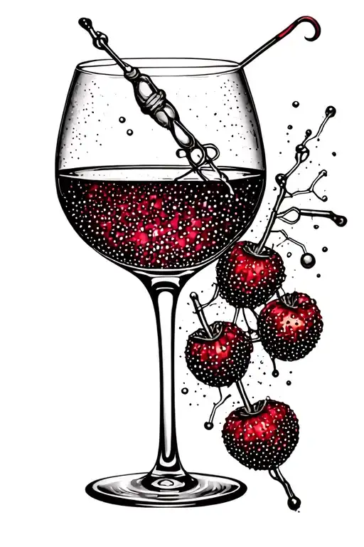 Electronic Circuit Fencing Wine Glass
