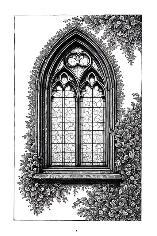 Old Window Frame Church Window