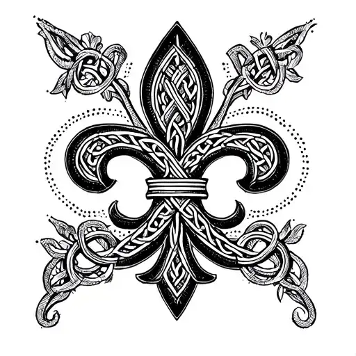 Celtic Knot Fleur De Lis
