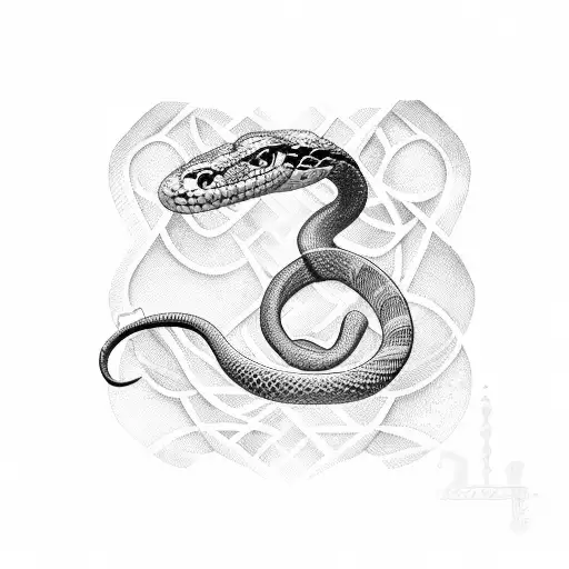 Snake With Grecian Keys Scales