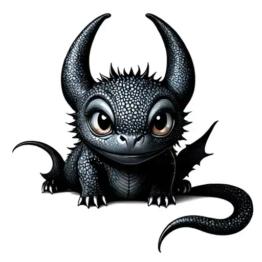 Toothless Curled