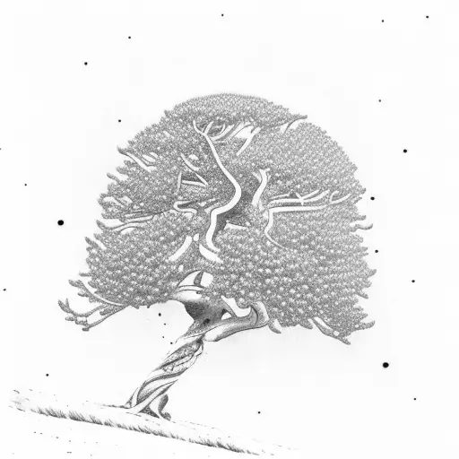 Pohutukawa Tree With Maori Designs