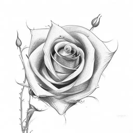 A Music Sheet With A Rose Stem Entwined Around It
