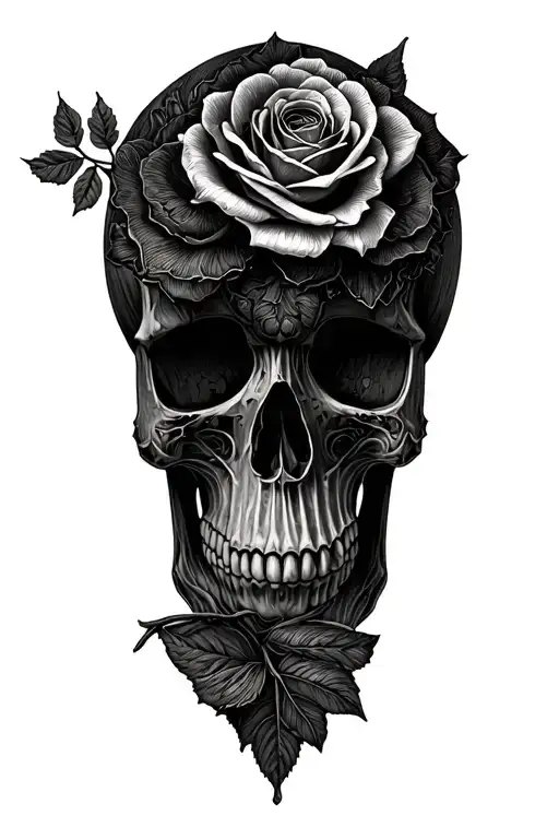 Skull With Roses
