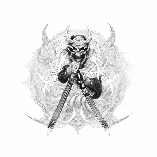 Demon Dual Wielding Katanas