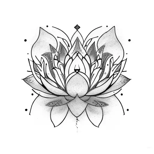 Unalome Symbol Lotus Female Small