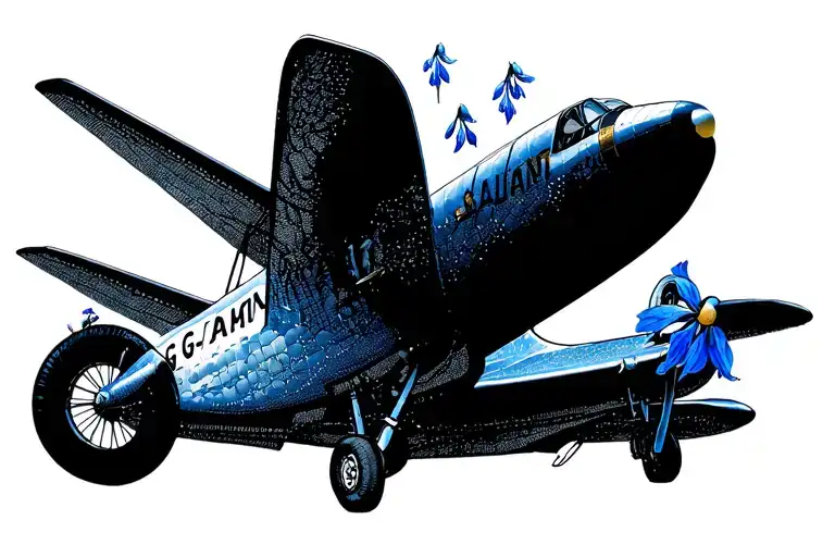 Auster J1 Autocrat With G-alan On The Tail And Bluebells