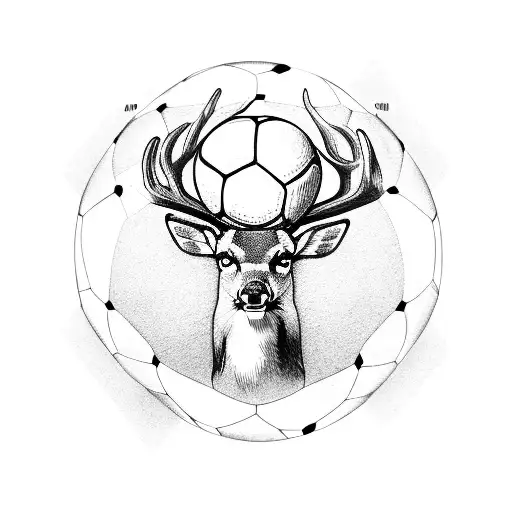 A Deer Wearing Soccer Cleats And Kicking A Soccer Ball