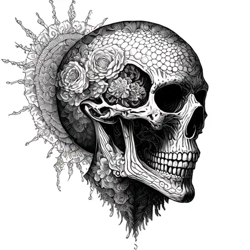 Head Of Death In A Style