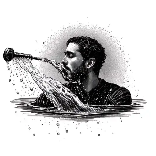 Highly Spraying Water From Krug